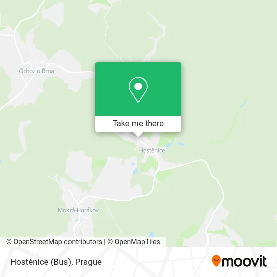Hostěnice (Bus) map