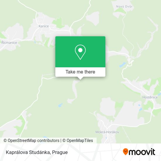 Kaprálova Studánka map