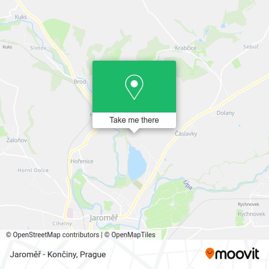 Jaroměř - Končiny map