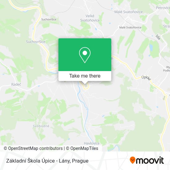 Základní Škola Úpice - Lány map