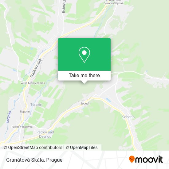 Granátová Skála map