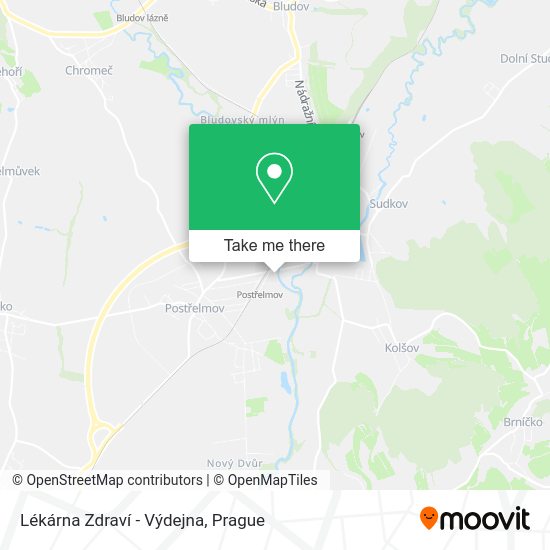 Lékárna Zdraví - Výdejna map