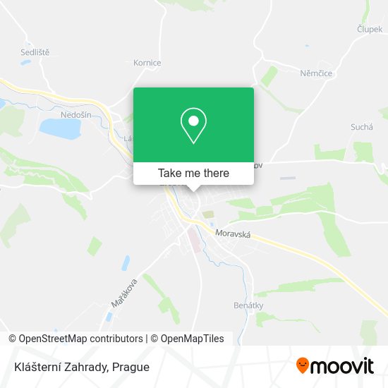 Klášterní Zahrady map