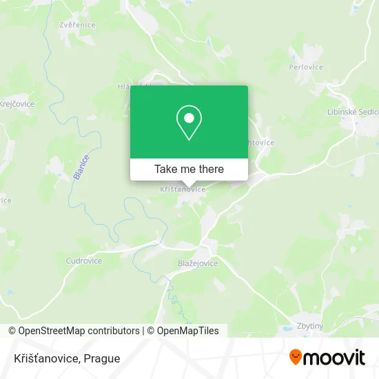 Křišťanovice map