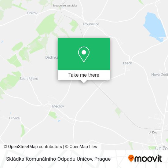 Skládka Komunálního Odpadu Uničov map