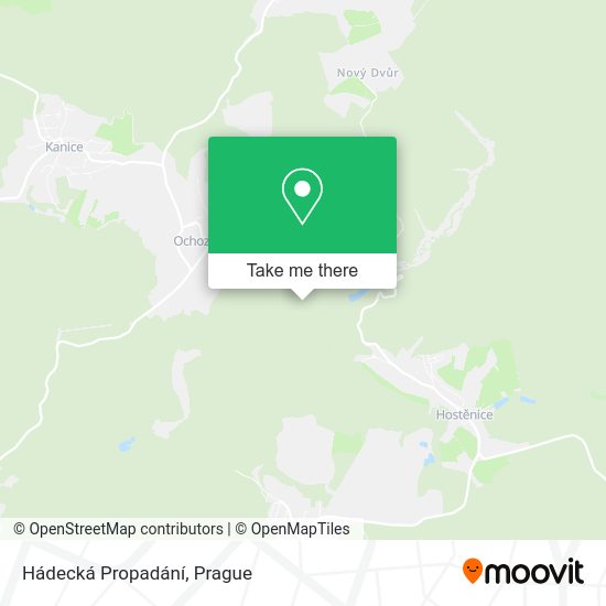 Hádecká Propadání map