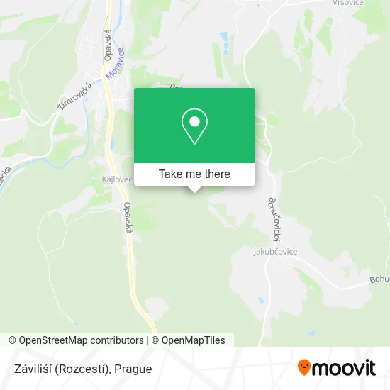 Карта Záviliší (Rozcestí)
