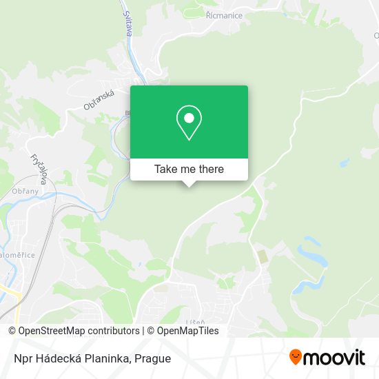 Npr Hádecká Planinka map