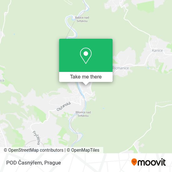 POD Časnýřem map