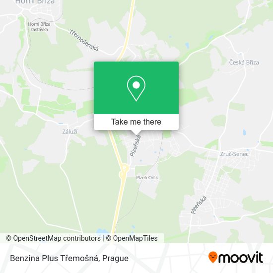 Benzina Plus Třemošná map