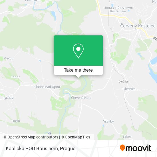 Kaplička POD Boušínem map