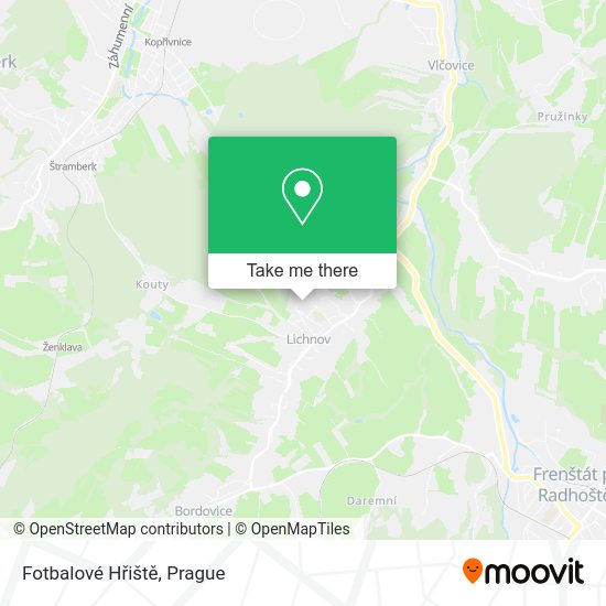 Fotbalové Hřiště map