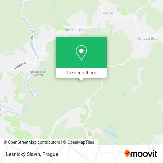 Lesnický Slavín map