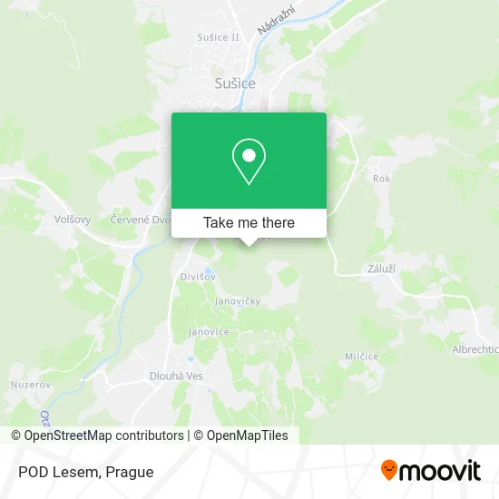 Карта POD Lesem