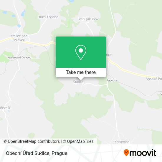 Obecní Úřad Sudice map