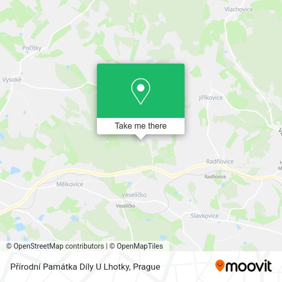 Přírodní Památka Díly U Lhotky map