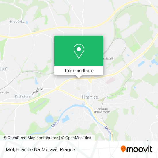 Mol, Hranice Na Moravě map