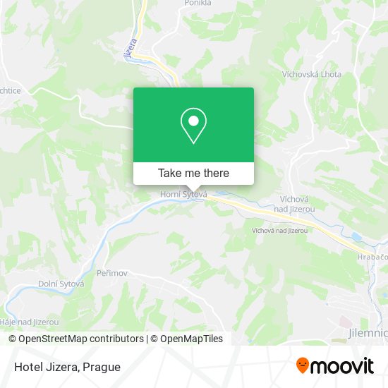 Hotel Jizera map