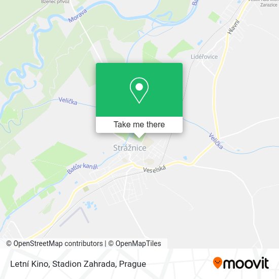 Letní Kino, Stadion Zahrada map