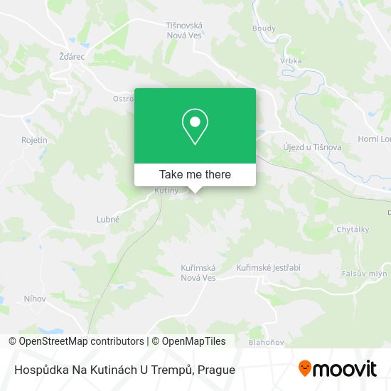 Hospůdka Na Kutinách U Trempů map