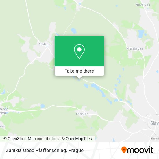Карта Zaniklá Obec Pfaffenschlag
