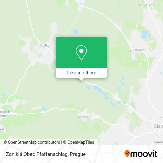 Карта Zaniklá Obec Pfaffenschlag