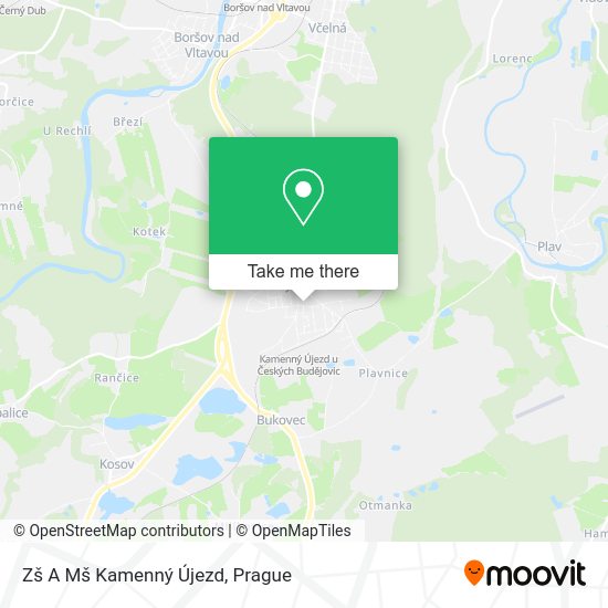 Zš A Mš Kamenný Újezd map