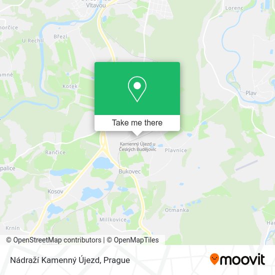 Nádraží Kamenný Újezd map