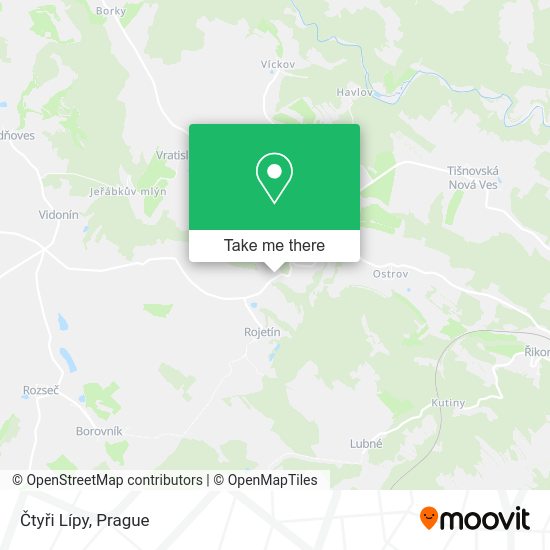 Čtyři Lípy map
