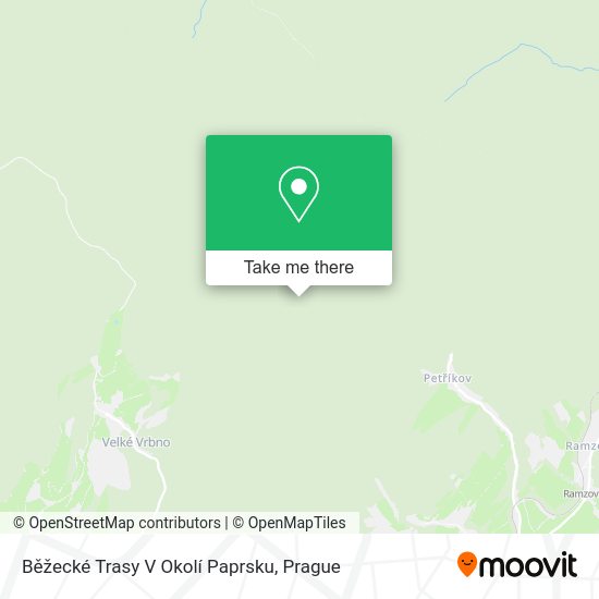 Běžecké Trasy V Okolí Paprsku map