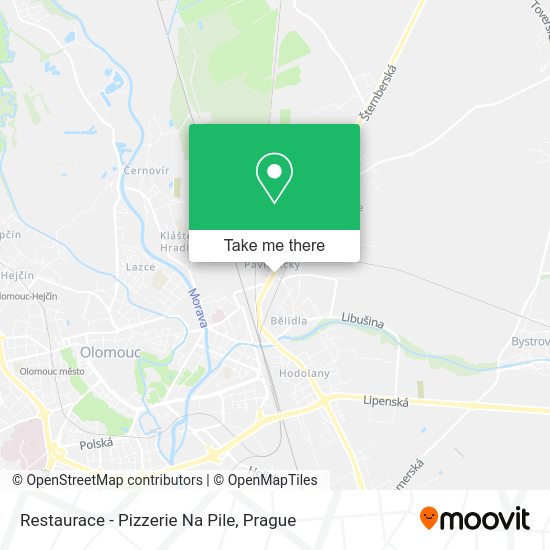 Restaurace - Pizzerie Na Pile map