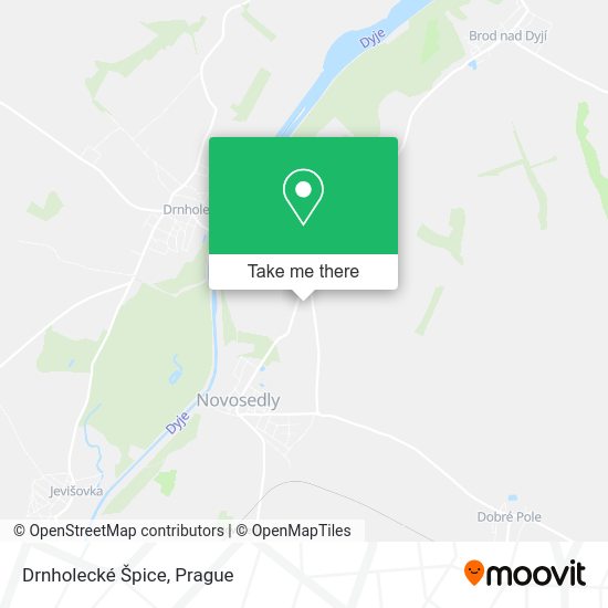 Drnholecké Špice map