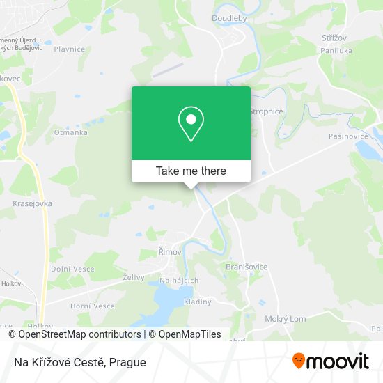 Na Křížové Cestě map