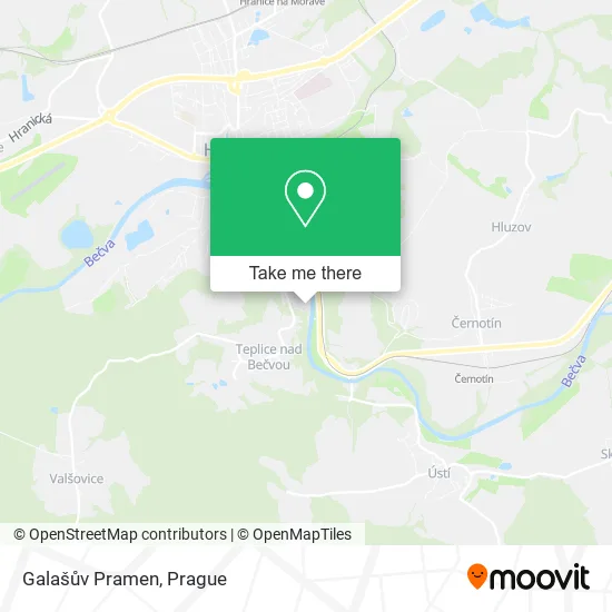Карта Galašův Pramen