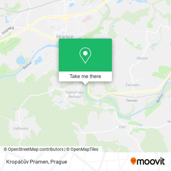 Kropáčův Pramen map