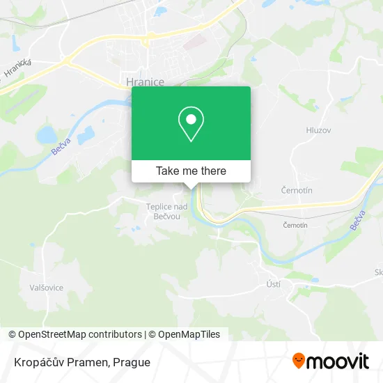 Карта Kropáčův Pramen