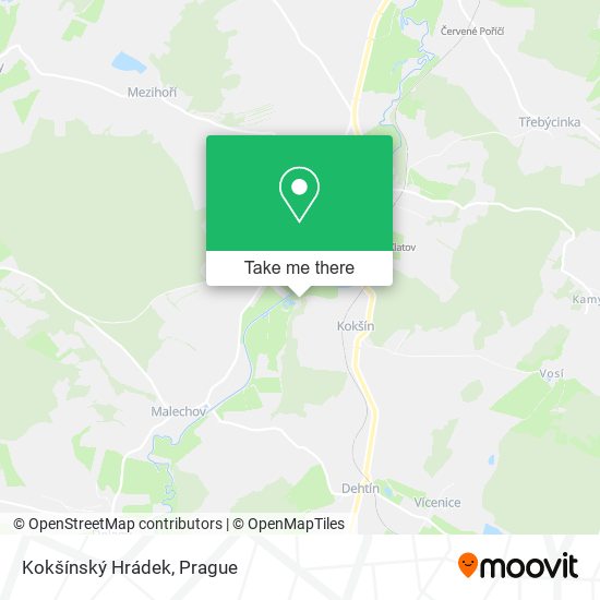Kokšínský Hrádek map