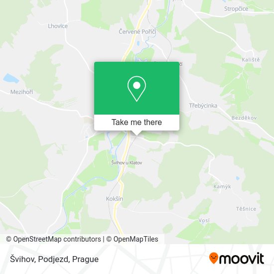 Карта Švihov, Podjezd