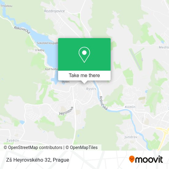 Zš Heyrovského 32 map