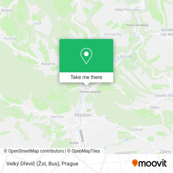 Velký Dřevíč (Žst, Bus) map