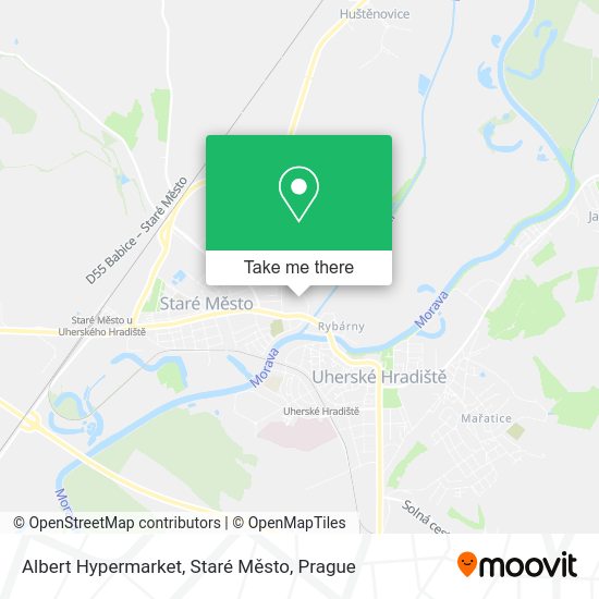 Albert Hypermarket, Staré Město map