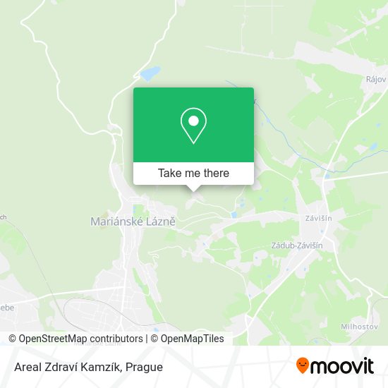 Areal Zdraví Kamzík map