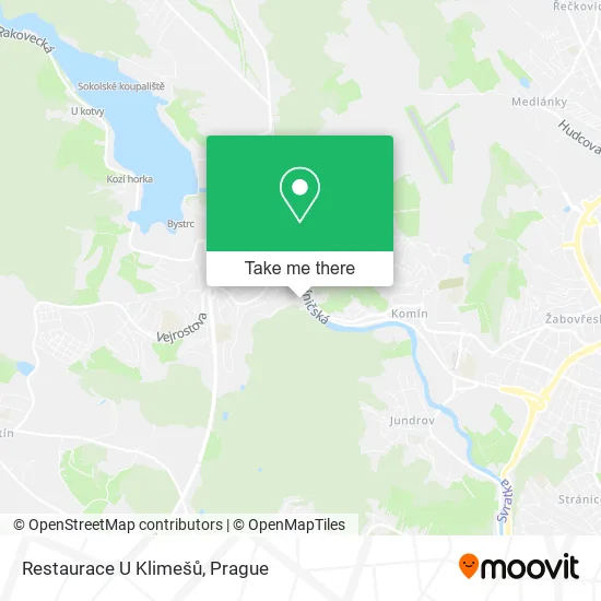 Карта Restaurace U Klimešů