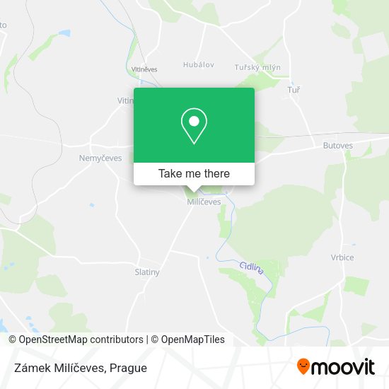 Zámek Milíčeves map