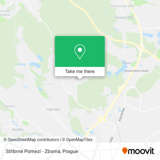 Stříbrné Pomezí - Zborná map