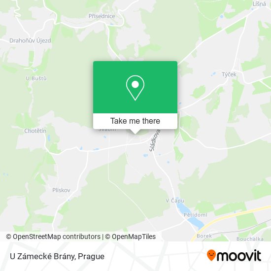 U Zámecké Brány map