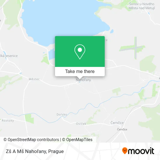 Карта Zš A Mš Nahořany