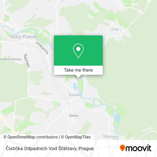 Čistička Odpadních Vod Šťáhlavy map