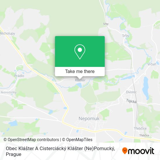 Obec Klášter A Cisterciácký Klášter (Ne)Pomucký map