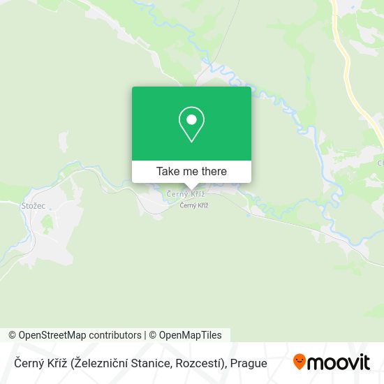 Černý Kříž (Železniční Stanice, Rozcestí) map